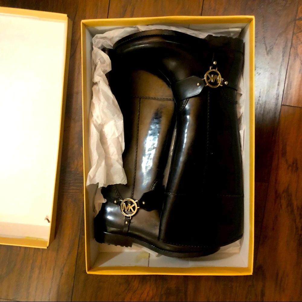 Michael By Michael Kors Fulton Harness Tall Rubber Rainboot